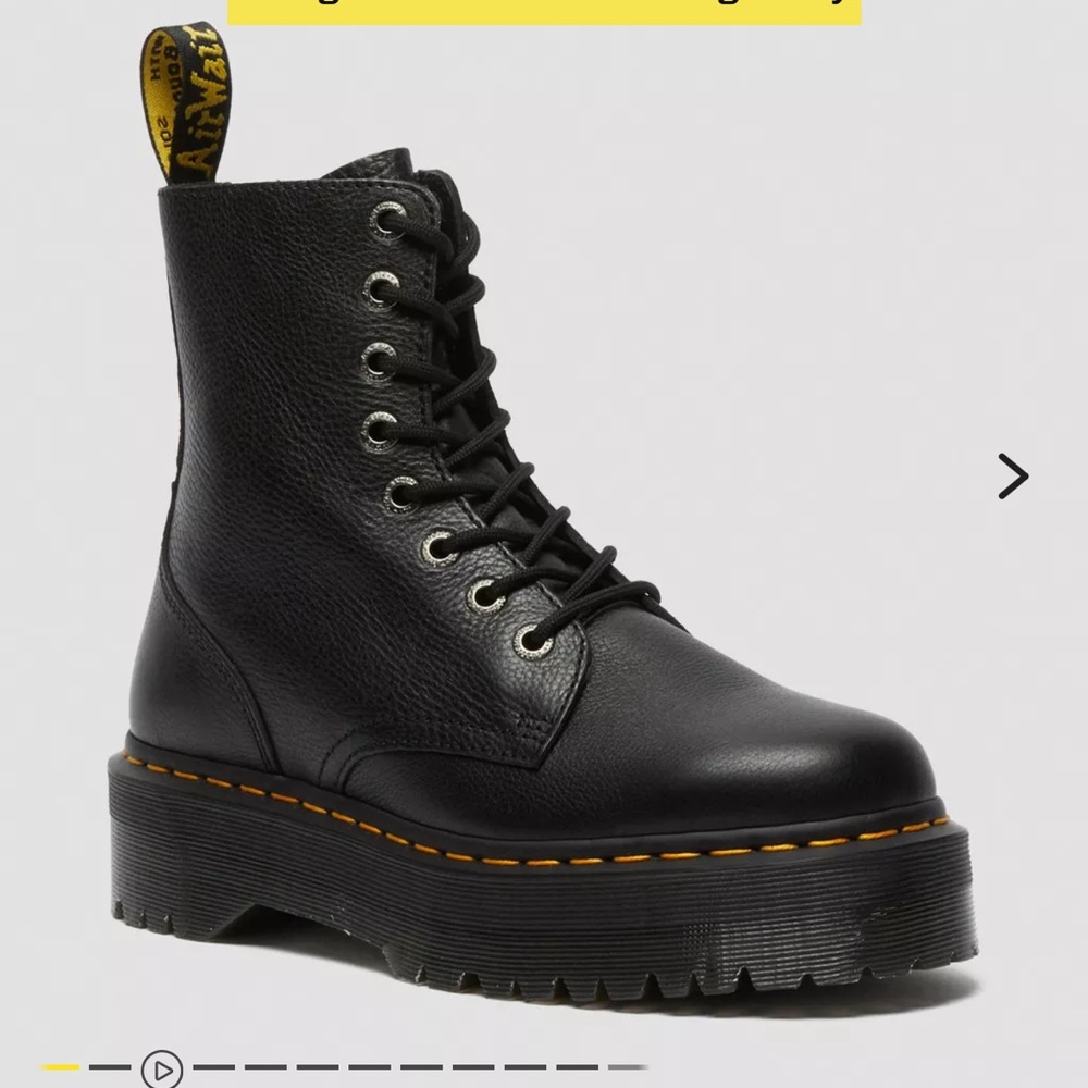 Dr. Martens Black Platform Combat Boots Jadon III size 8/9 EU size 41